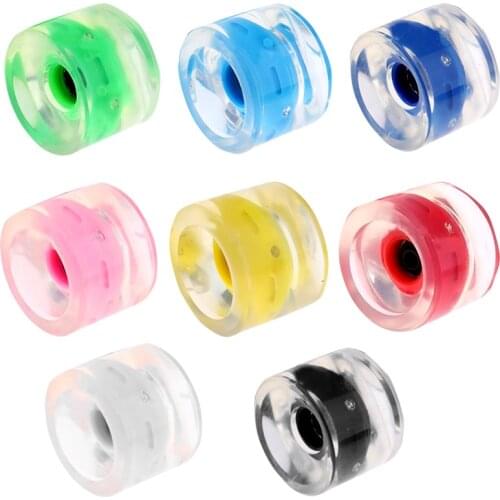 4pcs Blank 70mm Light Up Longboard Skateboard Wheels Magnetic Core Wheels 78A