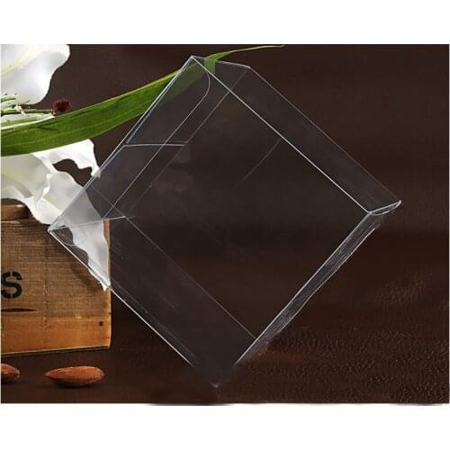 50pcs 11*11*11cm Transparent Waterproof PVC Boxes Packaging Plastic Clear Box Storage For Food/jewelry/Candy/Gift/cosmetics