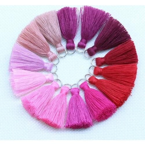 10Pcs/Lot 3.5cm Multi Colors Cotton Small Tassels Fringe Polyester Tassel for DIY Handmade Earring Jewelry Making Accessories