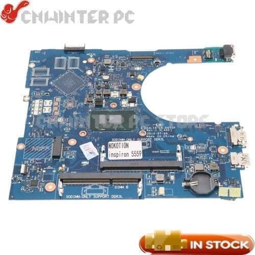 NOKOTION For DELL Inspiron 15-5000 5459 5559 5759 Laptop Motherboard CN-0PW46V 0PW46V AAL15 LA-D071P 3855U CPU
