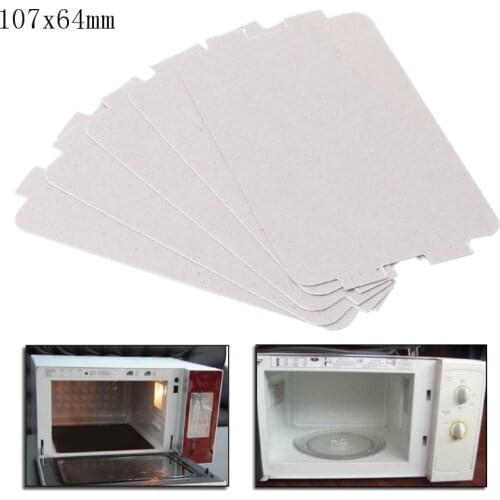 5Pcs Microwave Oven Mica Plate Sheet Thick Replacement Part 107x64mm For Midea