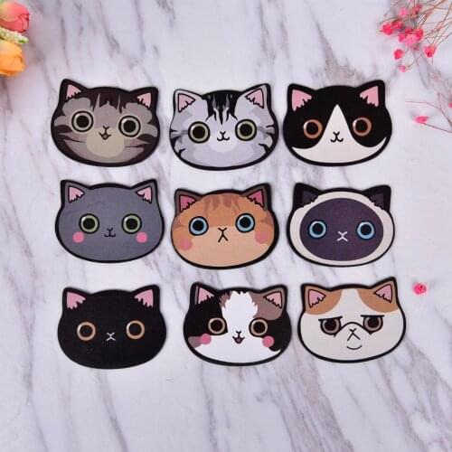 Cute Mini Pocket Makeup Mirror Cosmetic Mirrors Cute Cartoon Cat Head Small Mirror Girls Gift 50pcs/lot P167