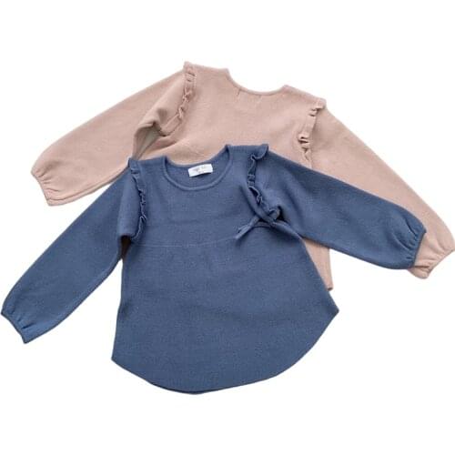 Fashion Knitted Pullover Autumn Toddler Baby Girls Boys Sweater Crewneck Kids Soft Wool Tops Outfits Long Sleeve Kids Clothes