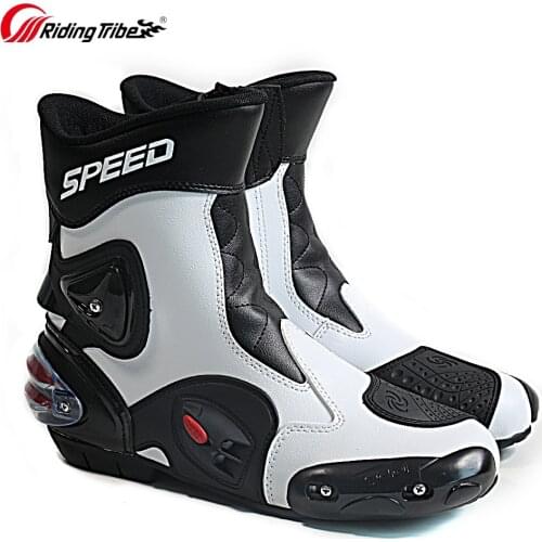 Motorcycle climbing Hiking Boots Microfiber Leather Shoes Professional Motocross Racing Motorbike Protective Gear Guard boots