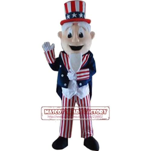 NEW Lovely Uncle Sam Costume Adult Uncle Sam Mascot Costume
