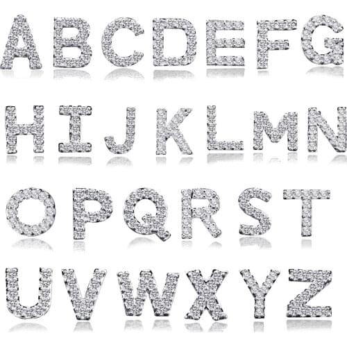 Single Arbitrary collocation letter Mini A-Z Pendientes Iniciales Letter Earrings Cute Silver Color Jewelry Women Girls Earrings