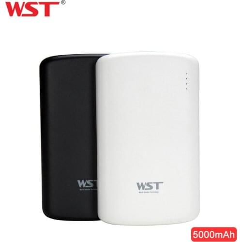 WST Original Portable Charger 5000mAh Ultra Slim Compact Power Bank External Battery Charger for iPhone iPad Samsung Smartphone