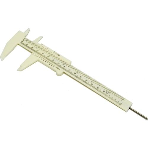 0-80mm/150mm 0.5mm Plastic Vernier Caliper Double Scale Measuring Tools Student Mini Tool Ruler DIY Model Making Woodworking