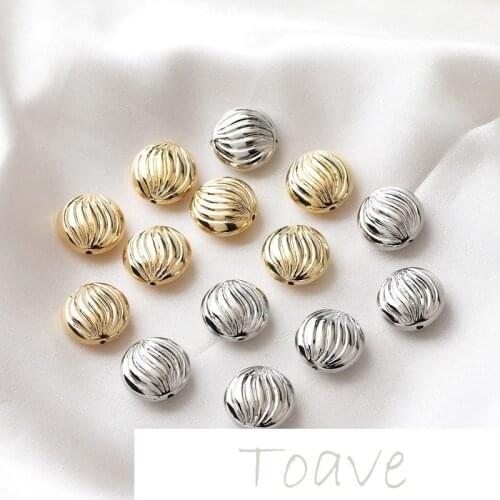 Color-preserving electroplating semi-round beads diy loose beads jewelry earrings color-preserving material accessories