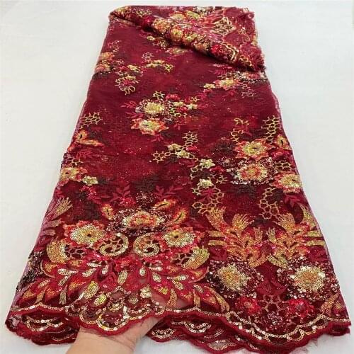 Latest Teal French Tulle Lace Fabric 2021 High Quality Swiss Embroidery Nigerian Lace Sequins African Lace Fabric 5 Yards r68-77