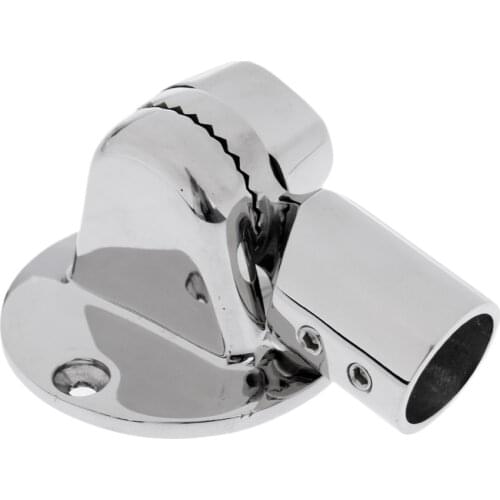 Adjustable 22mm Antenna Ratchet Deck Base Mount - Stainless Steel
