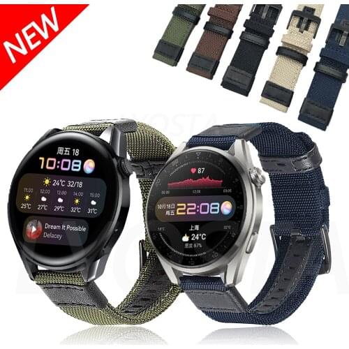 Sports Canvas Watch Band for Huawei Watch 3/3Pro Strap Wristband For Amazfit GTR 42mm 47mm/GTS 2 Mini/GT 2 42mm Replacement belt
