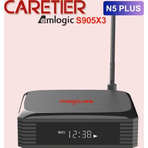 1PC Magicsee N5 Plus S905X3 Android 9.0TV BOX 4G Ram 64G Rom 2.4/5G Dual WiFi Ethernet BT 4.0 Smart Box 8K HDR Set Top Box Stock