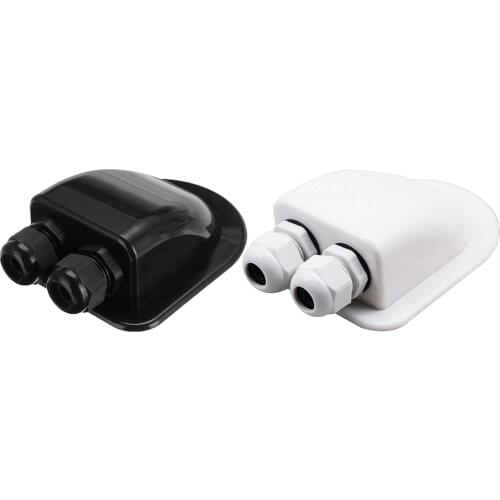 Wire Cable Entry Gland Solar Panel Double Hole Box Curved Cable Connector Waterproof For RV Caravan Motorhome Boat Accessories