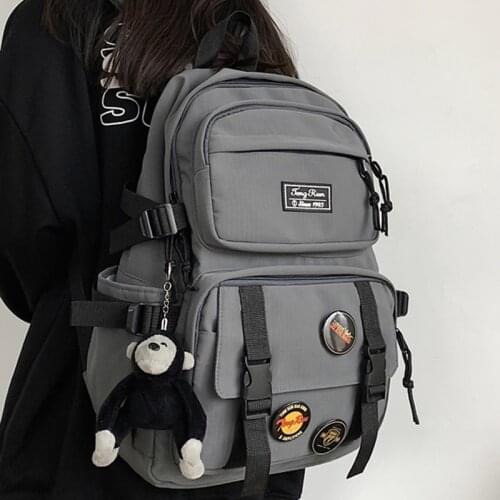 High Quality Womens Backpack Large Capacity Nylon School Bag for Teenage Girls Student Book Laptop Travel Rucksack