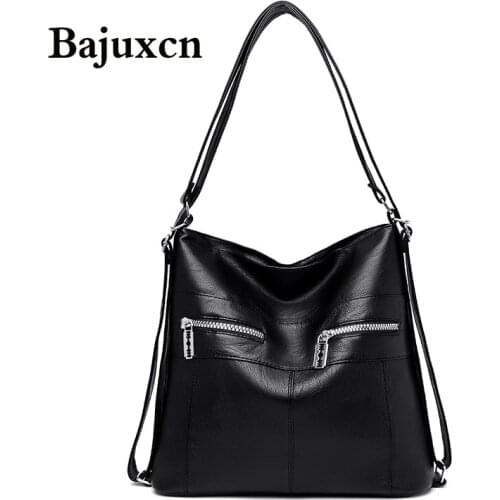 Female bag high quality leather bags luxury designer multi-function shoulder messenger bag 2021 new large capacity tote bag sac