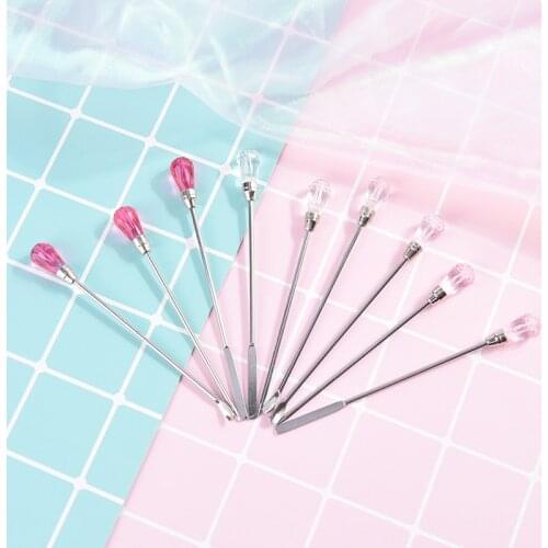 1PCS Pro Spoon Nail Art Stirring Rod Tools Mixing Stir Acrylic Powder Manicure Pedicure Nail Tools Diamond Head