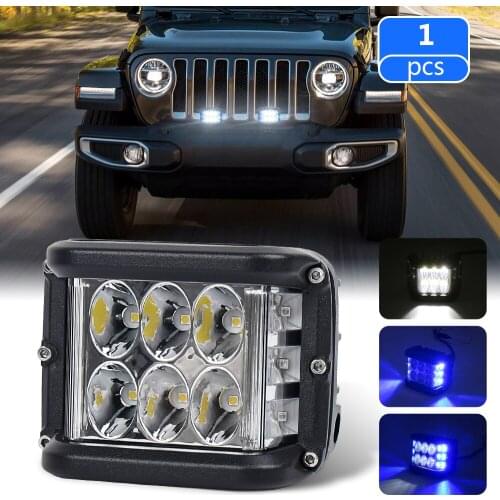 Side Spotlight LED Chandelier 4 Inches 30W, With Strobe Light Side Blue Light, Suitable For Off-Road Vehicles And Pickups