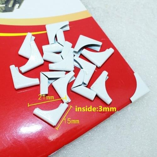 Mini Iron White Book Scrapbooking Albums Menus Corner Protectors Metal Corners For Books,Antique Protector,15*15mm,100PCs
