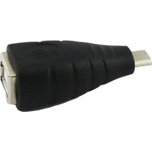 1x USB 2.0 Type B Printer Female Jack To Micro USB 5 Pin Male Plug M/F Adapter Convertor Straight Black