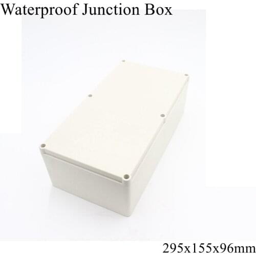 295x155x96mm Waterproof Plastic Enclosure Box Outdoor Cable Connection Junction Electrical Project Case ABS IP65 295*155*96mm
