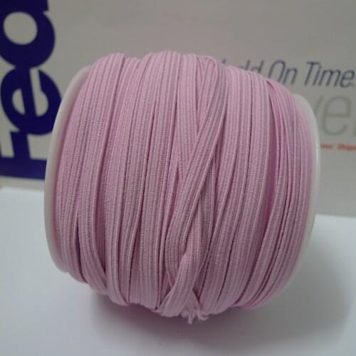 50 Meters 1/4'' 6mm #18 Light Pink Colored Skinny Elastic Band