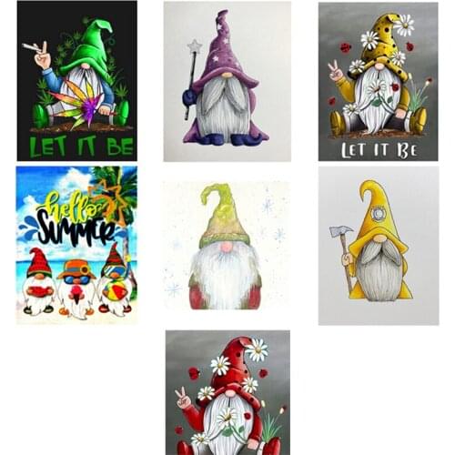 5D DIY Diamond Painting Kit for Adults Flower Gnome Full Drill Art Crystal Rhinestone Embroidery Cross Stitch Home Wall Decor
