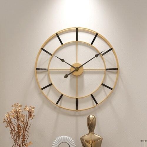 Large Wall Clocks Indoor Outdoor Garden Metal Accurate Silent Nordic Hanging Ornament Round Home Decoration 60cm