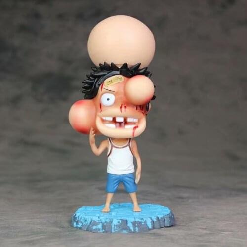 15cm One Piece Monkey D. Luffy Swollen face Action figure toys doll collection Christmas gift with box