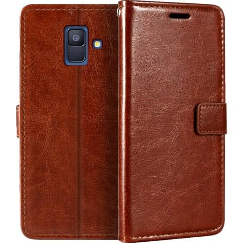 Case For Samsung Galaxy A6 2018 Wallet Premium PU Leather Magnetic Flip Case Cover With Card Holder For Samsung Galaxy A6 2018