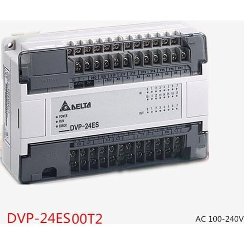 Delta PLC ES series DVP24ES00T2 24-point 16DI-8DO (NPN transistor) AC Power New