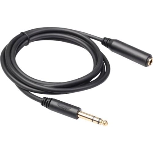 Good Quality 1PC 1.8M 3M Cable Stereo 6.35mm Male to Female Adapter Microphone Audio Cable