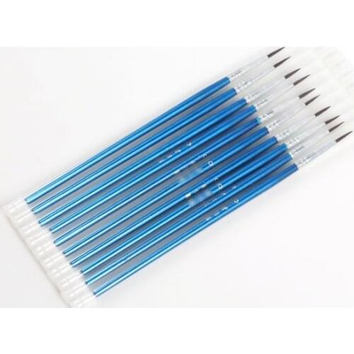 Artist Paint Brushes Set Nylon Hair For Acrylic Watercolor Oil Painting Nylon Wool Brushes Drawing Art Supplies10pcs
