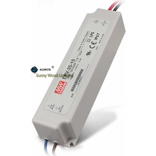 IP67 LPS Class 2 ,100-240Vac input ,15VDC output power supply ,2.4A 36W driver for outdoor CE UL LPV-35-15