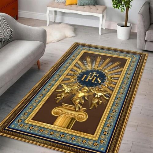 Jesus Christ Rug carpet Square Anti-Skid Area Floor Mat 3D Rug Non-slip Mat Dining Room Living Room Soft Bedroom Carpet