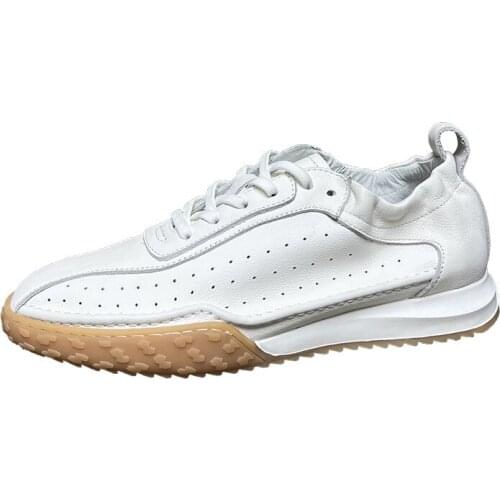 Sneakers Men Breathable Loafer Shoes Fashion Casual Shoes Soft Thick Bottom Autumn Winter Men Shoes All-match Cowhide Spring