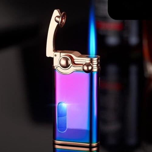 Rocker Arm Straight Into The Lighter Inflatable Windproof Gift Lighter Ideas Gadgets for Men Briquets Et Accessoires Fumeurs