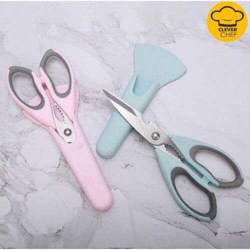Multifunctional Fish and Chicken Bone Scissors Refrigerator Magnetic Stainless Steel Multifunctional Scissors Kitchen Gadgets