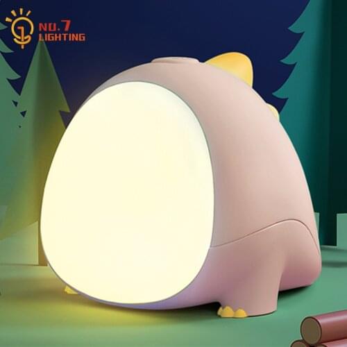 Cartoon Animal Cute Silicone Dinosaur Night Nights Eye Protect LED Atmosphere Lights Kids/girsl/boys Room Bedroom Bedside Study
