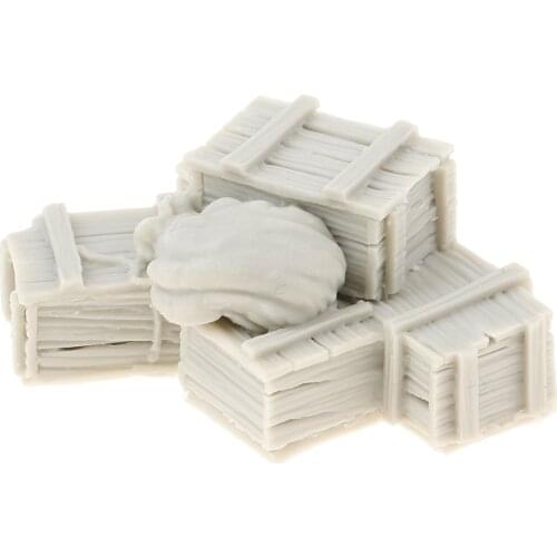 Unpainted Resin 1/35 Resin Soldier Scenario Accessories Set & Bags Full Set toy Paint the Color of Resin Scenario Accessories