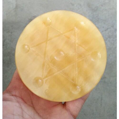 Natural topaz seven-star chassis cut and polished to fit for placement