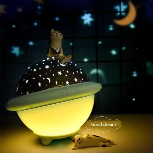 Ufo shape Romantic Starry Sky LED Night Light Projector USB Night Light Creative Birthday Novelty Luminous Toys For Children