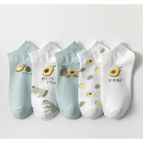 5 Pair Summer Short Cotton Women Socks Set Street Style Breathable Fashion Japanese Ankle Socks Cycling Harajuku Chaussettes