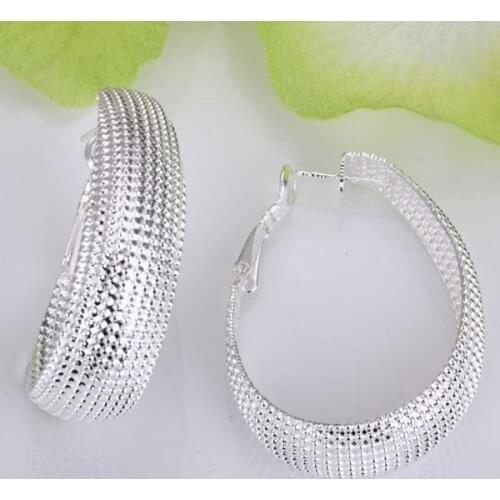 Wholesale fashion jewelry Earrings , M925 Silver color Earrings . Nice Jewelry. Good Quality E85