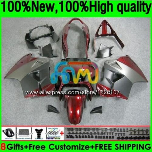Interceptor For HONDA VFR800RR VFR800 RR 02 Grey red hot 08 09 10 11 12 152BS.68 VFR 800RR 2002 2008 2009 2010 2011 2012 Fairing