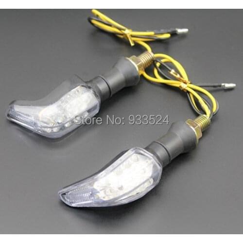 Pair LED TURN SIGNAL Lights Indicators Street Dirt Dual Sport Bike Cruiser Bobber Chopper Touring Atv Scooter Offroad