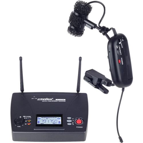 True diversity professional saxophone wireless microphone IR sync 100M operating range wireless instrument microphone OK-9R+AH1