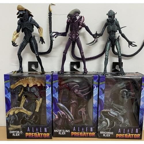 Alien Vs Predator Chrysalis Arachnoid Razor Claws Alien Warrior Alien Action Figure Collectable NECA Toy Doll Gift 18cm