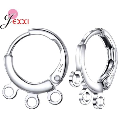 10PCS New Fashion 925 Sterling Silver Earwires Hoop Jewelry Making Finding Round-shape DIY Handmade Fitting Components Accessory