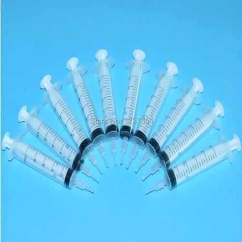 10pc 10ml Syringe with Tip Compatible for Epson for HP for Canon For Brother For Ricoh Printer Refillable Ink Cartridges